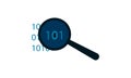 Binary Data Search icon vector, flat design best vector icon Royalty Free Stock Photo