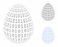 Binary digital abstract egg Composition Icon of Circles Royalty Free Stock Photo