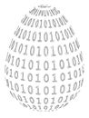 Binary Digital Abstract Egg Vector Mesh 2D Model Royalty Free Stock Photo