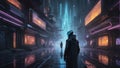 Binary Dreamscape: Masked Virtuoso\'s Neon Sonata. Generative AI