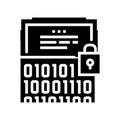 binary encryption glyph icon vector illustration sign Royalty Free Stock Photo