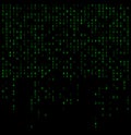 Binary falling numbers like matrix. Green 0,1 digits on black background