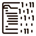 Binary File Coding System Vector Icon