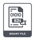 binary file icon in trendy design style. binary file icon isolated on white background. binary file vector icon simple and modern