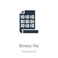 Binary file icon vector. Trendy flat binary file icon from programming collection isolated on white background. Vector