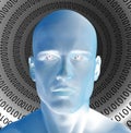 Binary Man Royalty Free Stock Photo