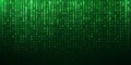Binary matrix 1 0 bits green abstract background Royalty Free Stock Photo