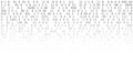 01 or binary numbers on the computer screen on monitor matrix background, Digital data code in hacker or safety security Royalty Free Stock Photo