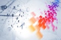 White binary numbers interface Royalty Free Stock Photo