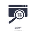 binary processed mobile analysis icon on white background. Simple element illustration from Technology concept