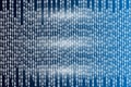 Binary program code pattern glowing blue digital abstract technology background design Royalty Free Stock Photo