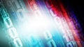 Binary code rectangles and white backdrop for artificial intelligence and machine learning in abstract binary concept, digital Royalty Free Stock Photo