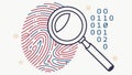 Binary scan magnifier: examine code details closely. #binaryscan #codedetails vector design Generative AI