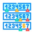 binary search algorithm color icon vector illustration