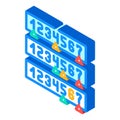 binary search algorithm isometric icon vector illustration