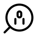 Binary Search Professional Line Icon. Modern minimal vector illustration representing algorithm lookup, data search, and Royalty Free Stock Photo
