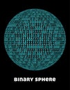 Binary sphere. Ball textured with ones and zeros Royalty Free Stock Photo