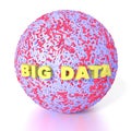Binary sphere made from zeros and ones with big data letters Royalty Free Stock Photo