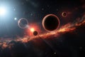 binary star system with exoplanets in orbit