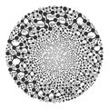 Binary Structure Icon Round Cluster Mosaic