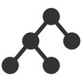 Binary Structure Vector Icon Flat Illustration