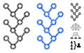 Binary Tree Composition Icon of Round Dots Royalty Free Stock Photo