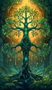 The Binary Tree Guardian: A Majestic Mythological Entity Embodied in Digital Artistry
