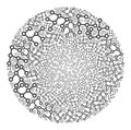 Binary Tree Icon Spheric Bubble Mosaic