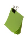 Binder Clip with Post-its Royalty Free Stock Photo