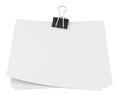 Binder clip and stack of paper Royalty Free Stock Photo