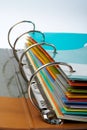 Binder closeup with files stacked Royalty Free Stock Photo