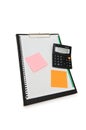 Binder with post-it notes Royalty Free Stock Photo