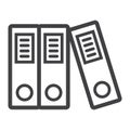 Binders line icon, business and folder