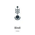 Bindi vector icon on white background. Flat vector bindi icon symbol sign from modern india collection for mobile concept and web