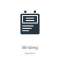 Binding icon vector. Trendy flat binding icon from education collection isolated on white background. Vector illustration can be