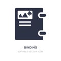 binding icon on white background. Simple element illustration from Education concept