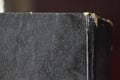 binding of an old book in black cover Royalty Free Stock Photo