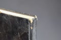 binding of an old book in black cover Royalty Free Stock Photo