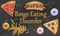 Binge Eating Disorder BED Illustrated on Blackboard Royalty Free Stock Photo