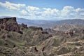 Binggou Danxia landform at Zhangye Danxia national geo park in Gansu province in China. Royalty Free Stock Photo