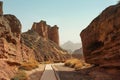 Binggou Danxia landform, Zhangye national geopark, China Royalty Free Stock Photo