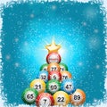 Bingo ball Christmas tree background