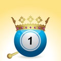 Bingo ball and crown and sceptre Royalty Free Stock Photo