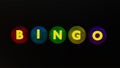 Bingo balls and text. 3d rendering