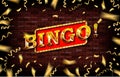 Bingo Banner . Casino Glowing Lamps