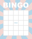 Bingo Card. Royalty Free Stock Photo