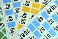 Bingo cards and numbers Royalty Free Stock Photo