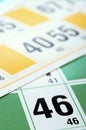 Bingo cards and numbers Royalty Free Stock Photo