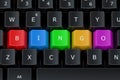 Bingo concept on the computer keyboard