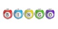 Bingo concept, lottery balls. 3D rendering